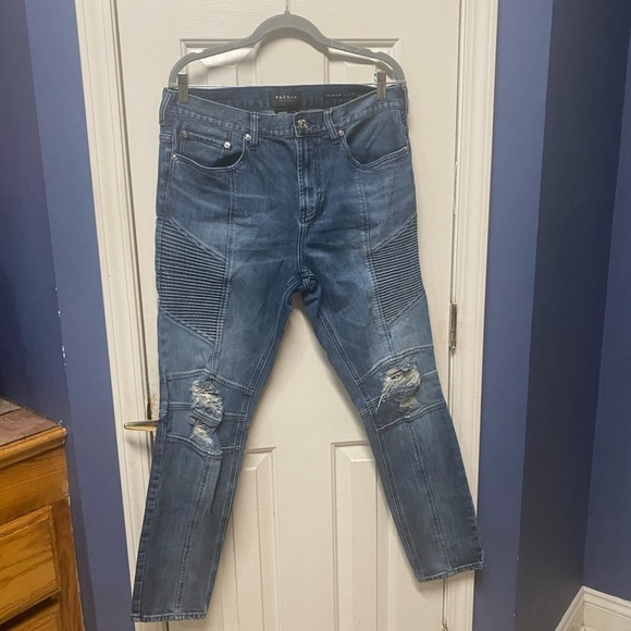 Pacsun Las Angeles active stretch 34X32 stretch stacked skinny jeans - Picture 1 of 7